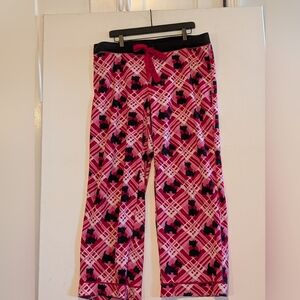 Nick & Nora Scottie Dog Pajama Pants Pink Black Cozy Sleepwear Lounge Soft Sleep